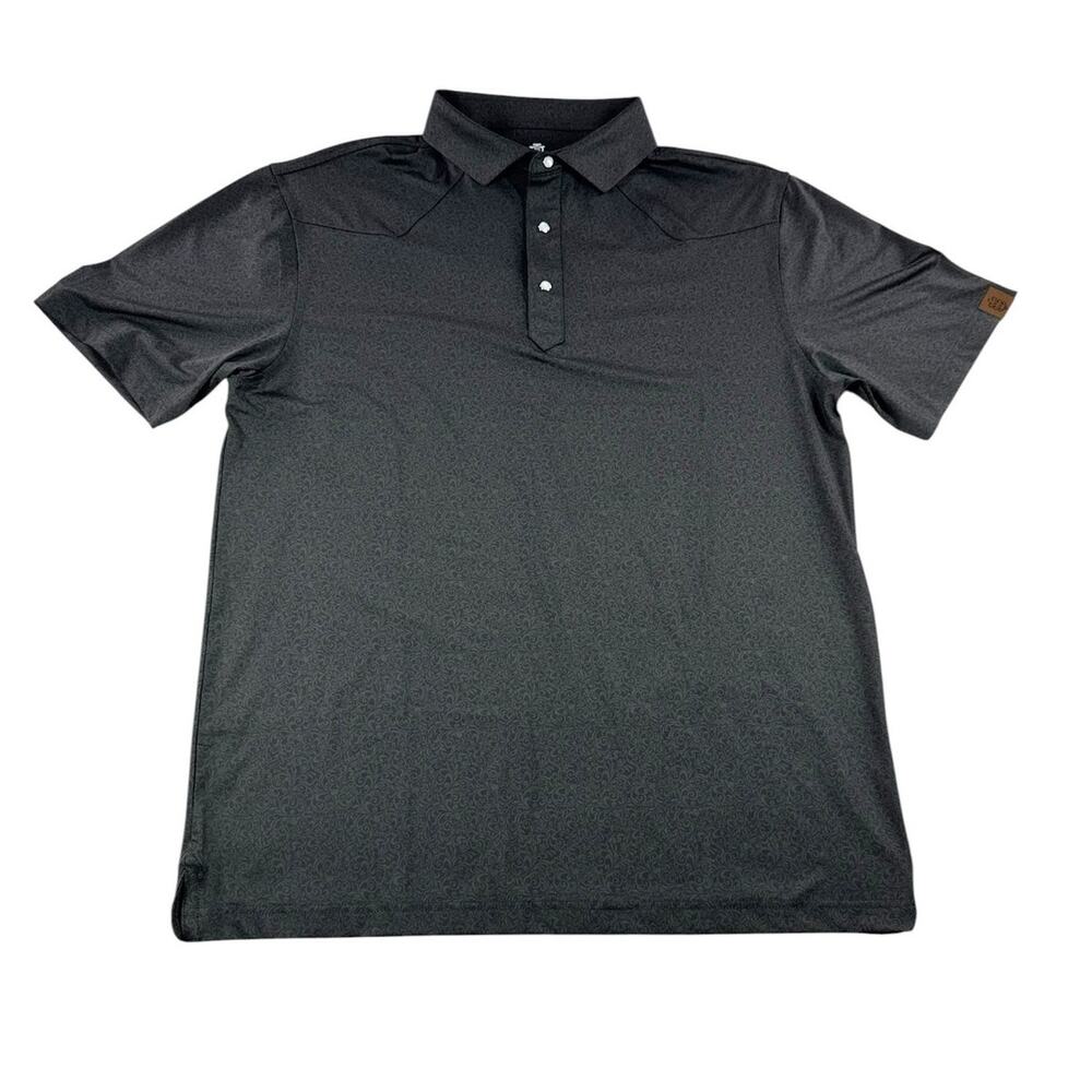 Iron Oak The Folsom Western Polo Shirt Mens L Short Sleeve Pearl Snap Cowboy Top